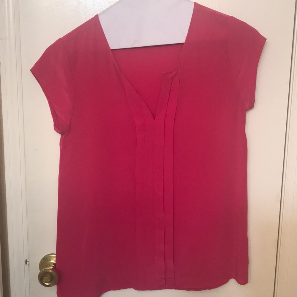 Pink silk top